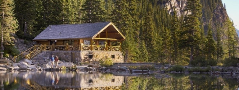 Teehaus am Lake Agnes im Banff National Park
