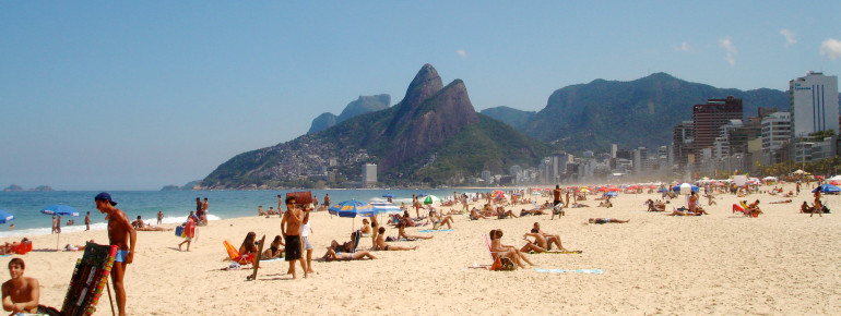 Der Strand von Ipanema in Rio de Janeiro