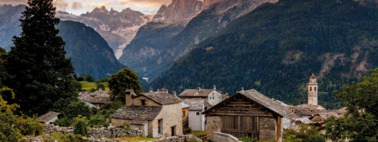 Morgenleuchten über Soglio